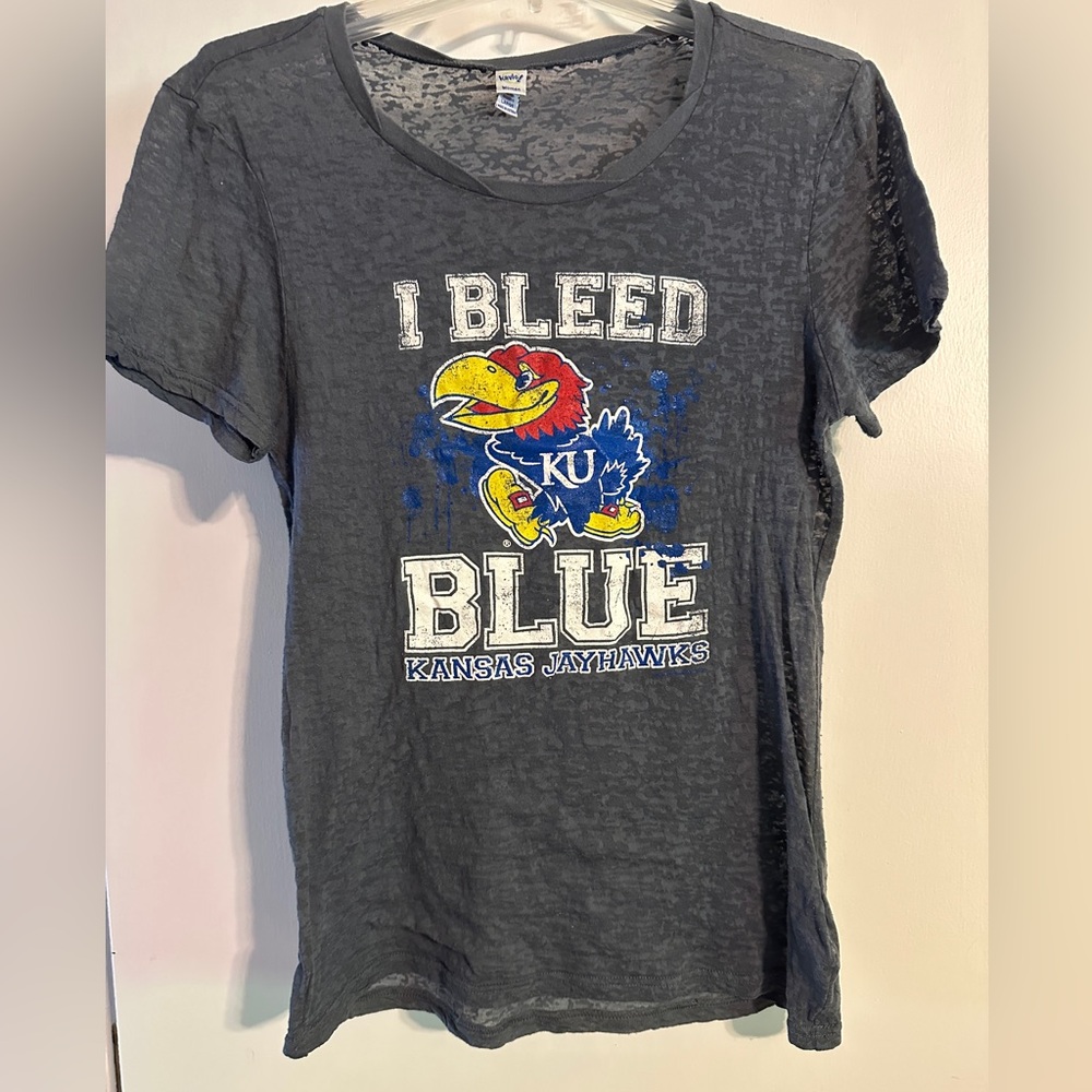 Gray Kansas Jayhawks Graphic T-Shirt